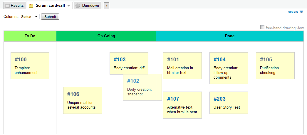 Cardwall renderer