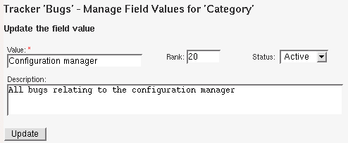 Setting a field value